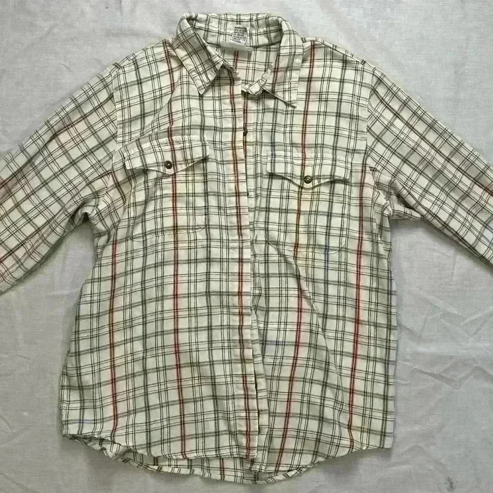 Alfred dinner  Plaid Button Down Fall  Shirt Size 10 vintage